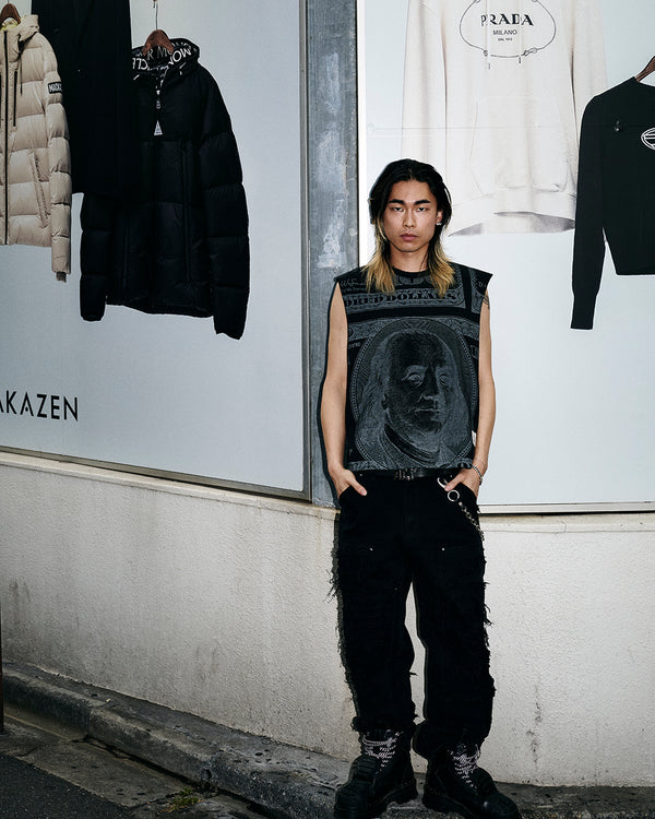 BIG HUNDREDS SLEEVELESS TEE BLACK