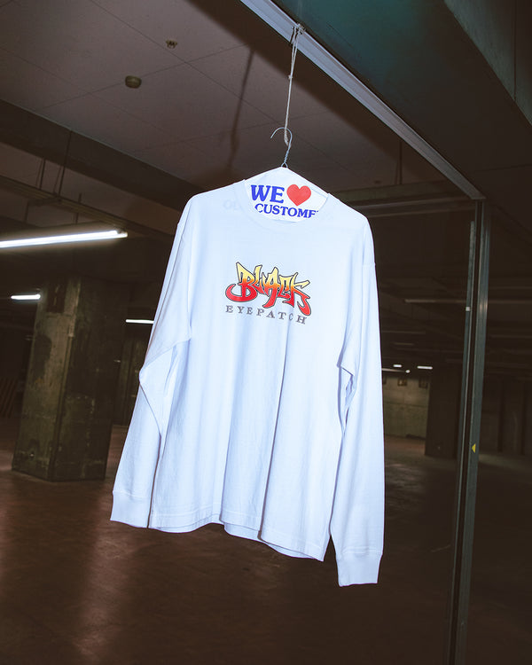 BLAZED LOGO L/S TEE WHITE