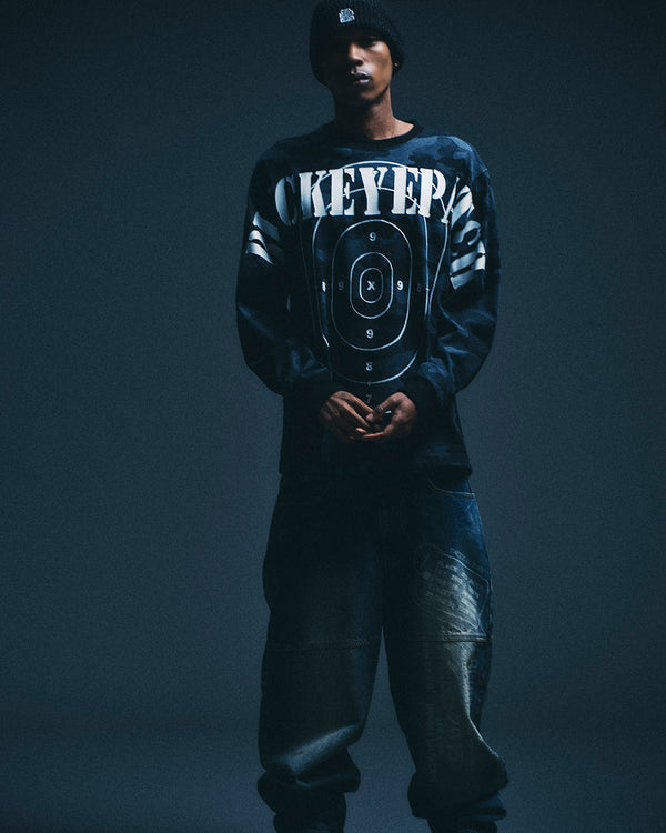 BODY TARGET L/S TEE BLACK CAMO