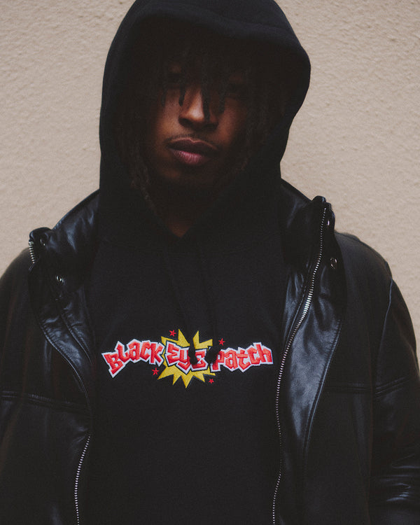 CRASH LOGO HOODIE BLACK