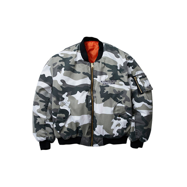 Damaged Bomber Jacket City Camo