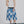 DENIM PATCHWORK BAGGY SHORTS INDIGO