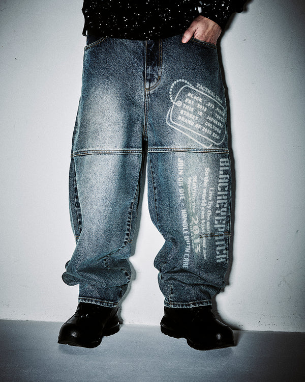 DOGTAG EXTRA BAGGY JEANS INDIGO