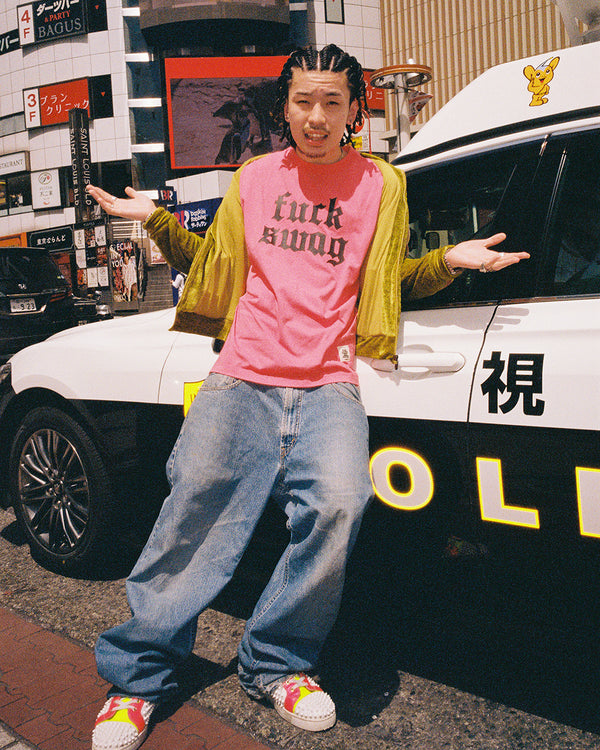 FUCK SWAG TEE APRICOT