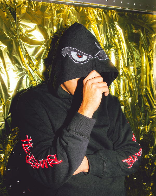 EVIL EYE LOGO HOODIE BLACK