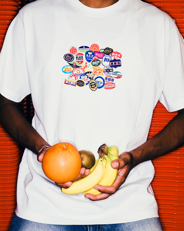 FRUIT LABELS TEE YELLOW