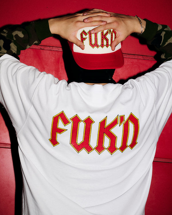 RHINESTONE FUK’N MESH CAP BLACK