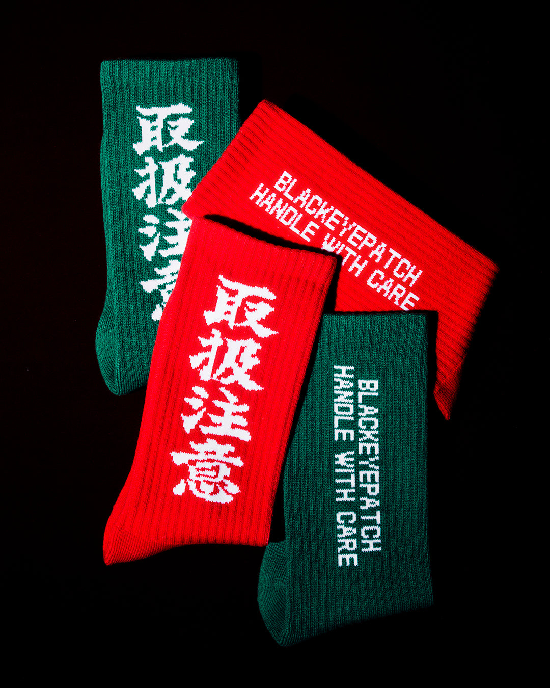 black eye patch socks - レッグウェア