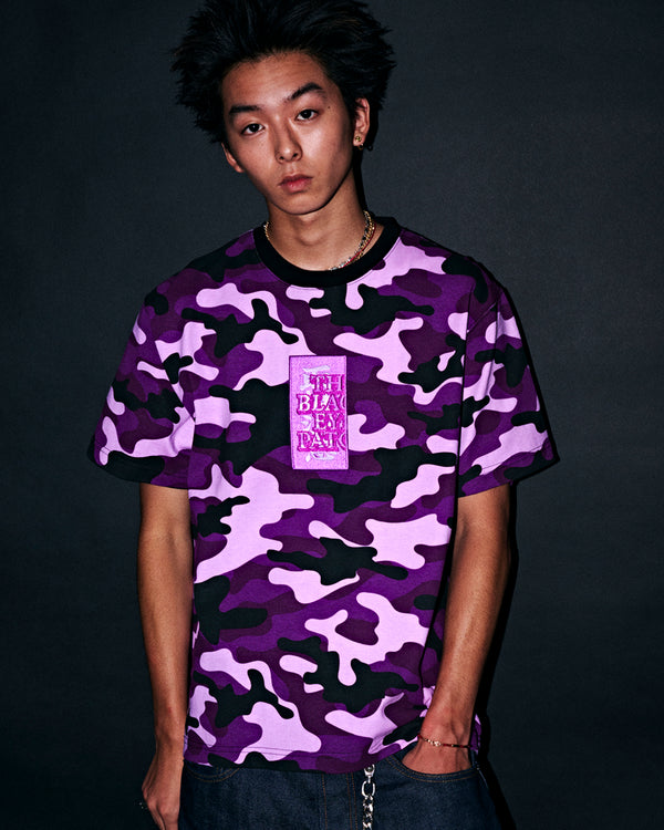 HWC LABEL HEAVYWEIGHT TEE PURPLE CAMO