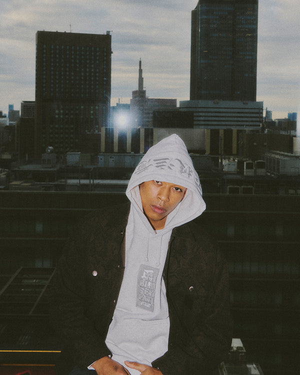 HWC LABEL HOODIE ASH