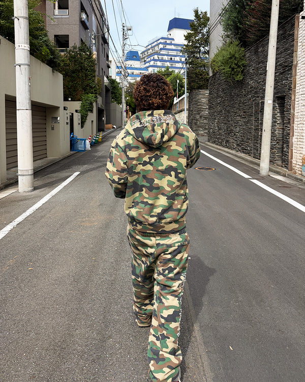 HWC WASHED CAMO ZIP HOODIE