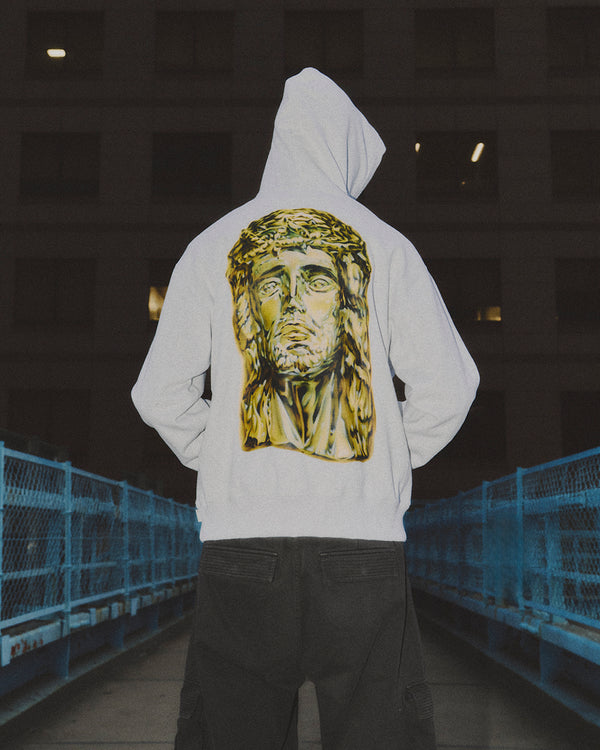 JESUS SAVES HOODIE ASH