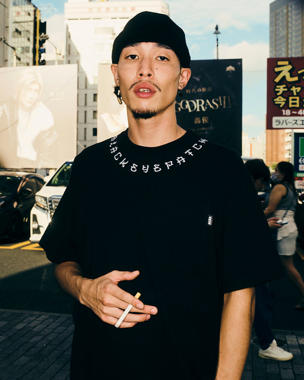 KANJI POCKET TEE BLACK