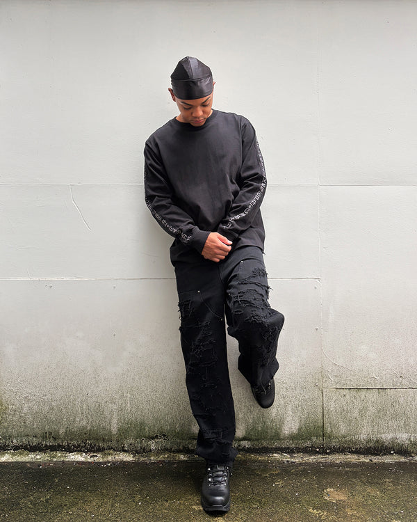 KANJI TAPED HEAVYWEIGHT L/S TEE WHITE