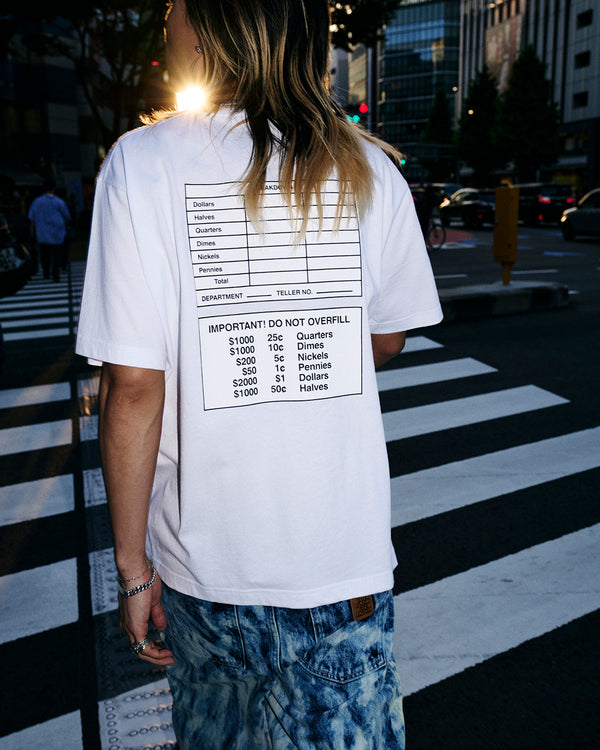 MONEY BAG LABEL TEE WHITE