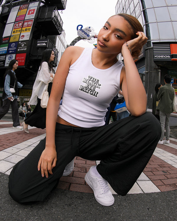 OG LABEL RIBBED TANK WHITE