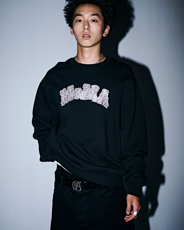 OG LABEL MUSEUM LOGO CREW SWEAT HEATHER GRAY