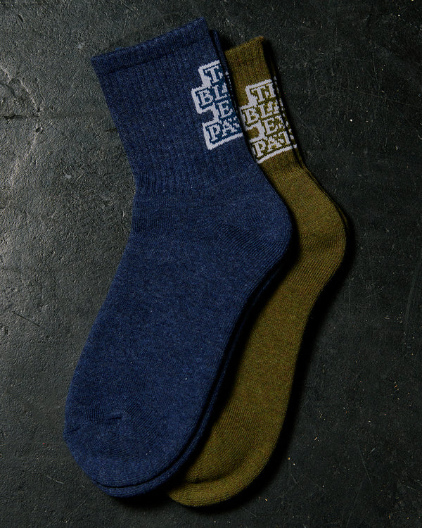 OG LABEL SHORT SOCKS OLIVE