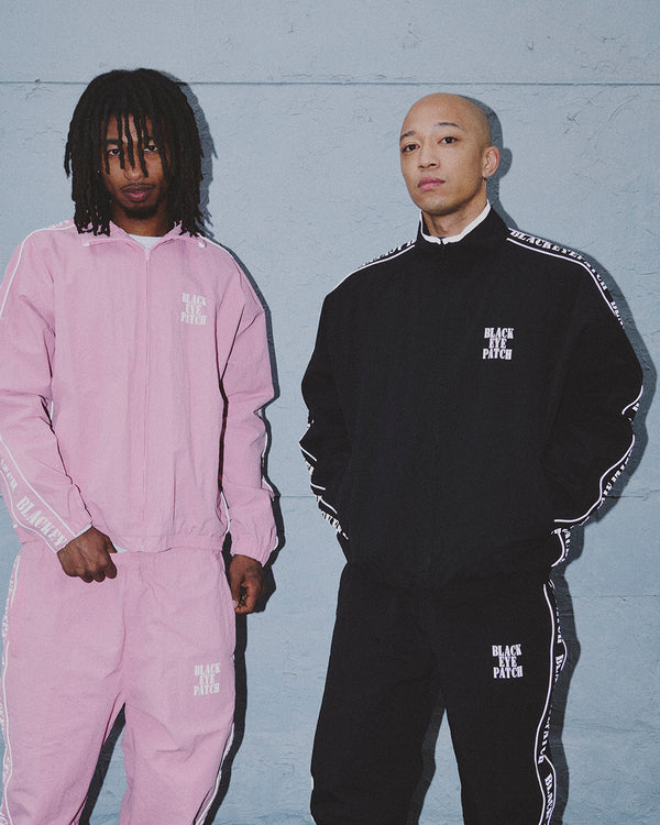 REFLECTIVE STENCIL LOGO TRACK JACKET PINK