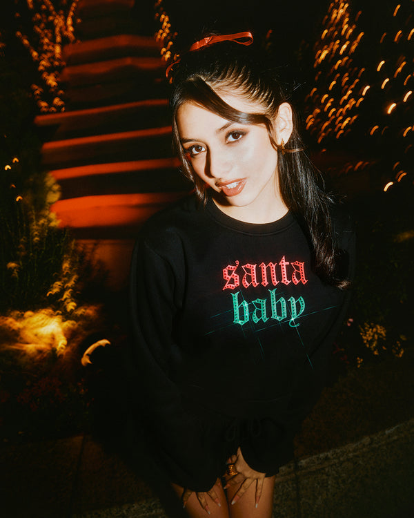 SANTA BABY CREW SWEAT WHITE