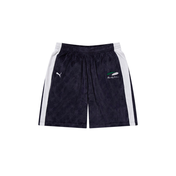 PUMA OVAL LOGO BEP MONOGRAM VELOUR SHORTS