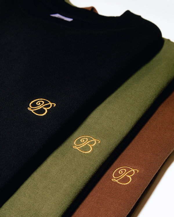 SMALL B EMBLEM L/S TEE OLIVE