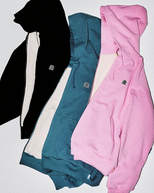 SMALL OG THERMAL ZIP HOODIE PINK