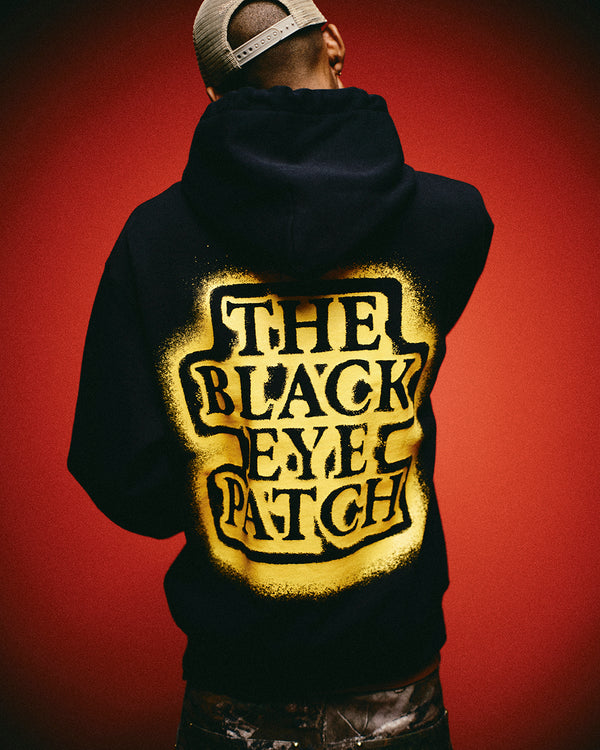 SPRAYED OG LABEL HOODIE BLACK