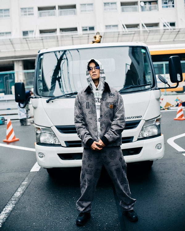 UE TATTOO FLASH DUCK JACKET LIGHT BLUE