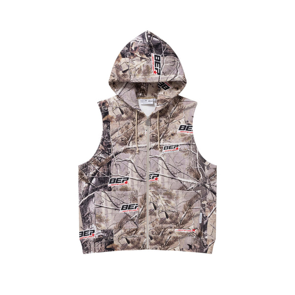 BEP JEANS REALTREE  HOODED SWEAT VEST MULTI