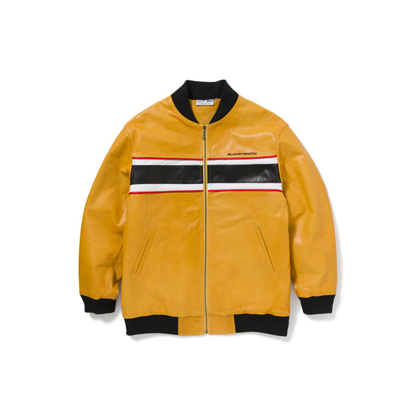 RACING LEATHER JACKET YELLOW