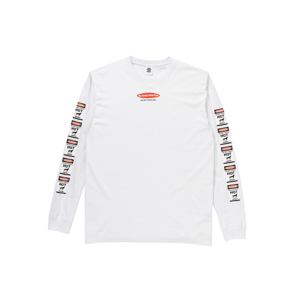 DANGER HOT LABEL L/S TEE WHITE