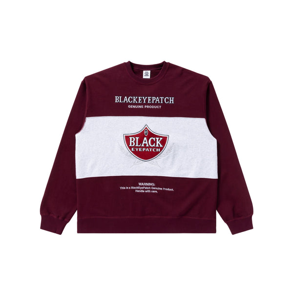 SWEET CIGAR BORDERED CREW SWEAT RED