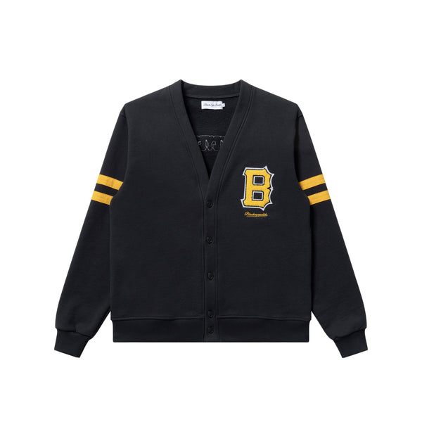 JAGGED B LOGO SWEAT CARDIGAN BLACK