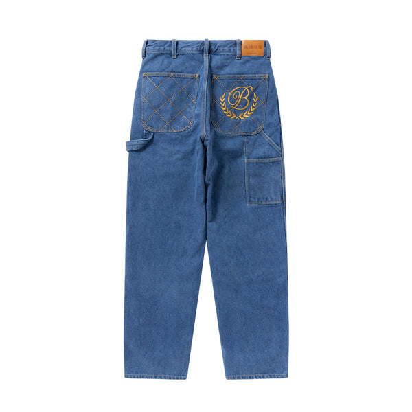 QUILTED DOUBLE KNEE DENIM PANTS