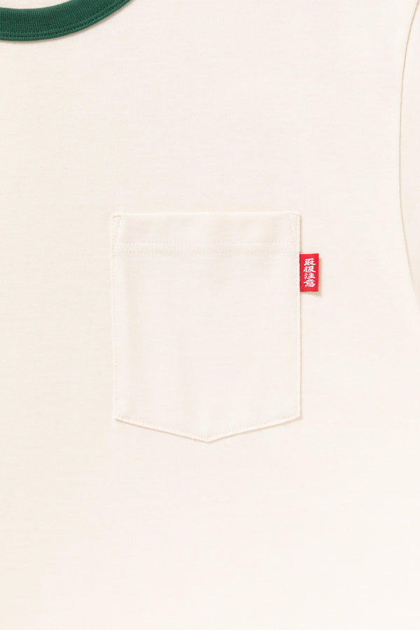 HANDLE WITH CARE POCKET TEE CREAM