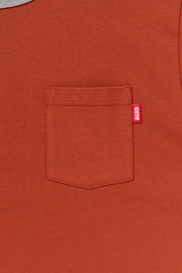 HANDLE WITH CARE POCKET TEE BRICK