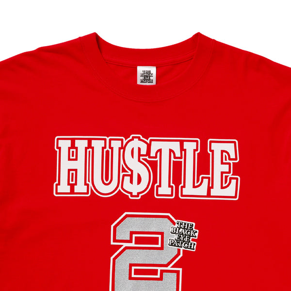 HUSTLE 2 STACK TEE RED