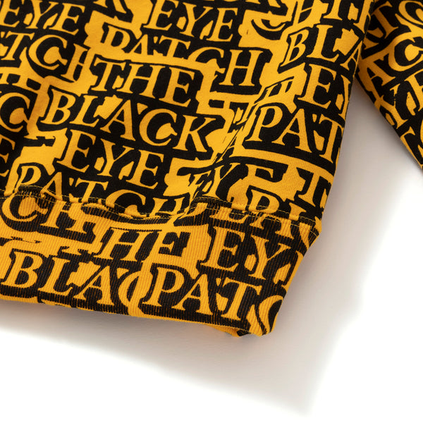 Sticker-Covered Crew Sweatshirt, Yellow