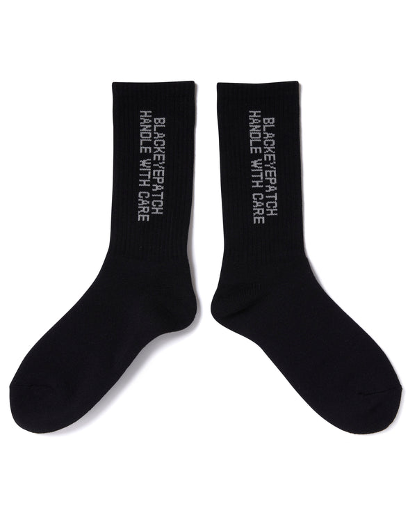 HANDLE WITH CARE SOCKS BLACK