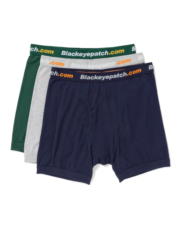 DOTCOM BOXERS 3 PACK H.GRAY, NAVY, GREEN