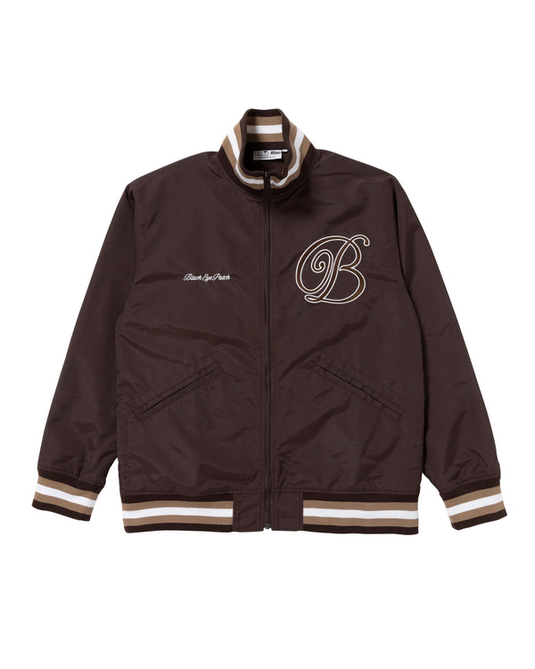 B Emblem Nylon Track Jacket Brown