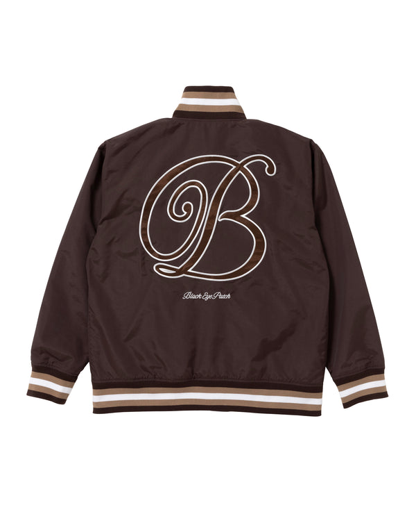 B Emblem Nylon Track Jacket Brown