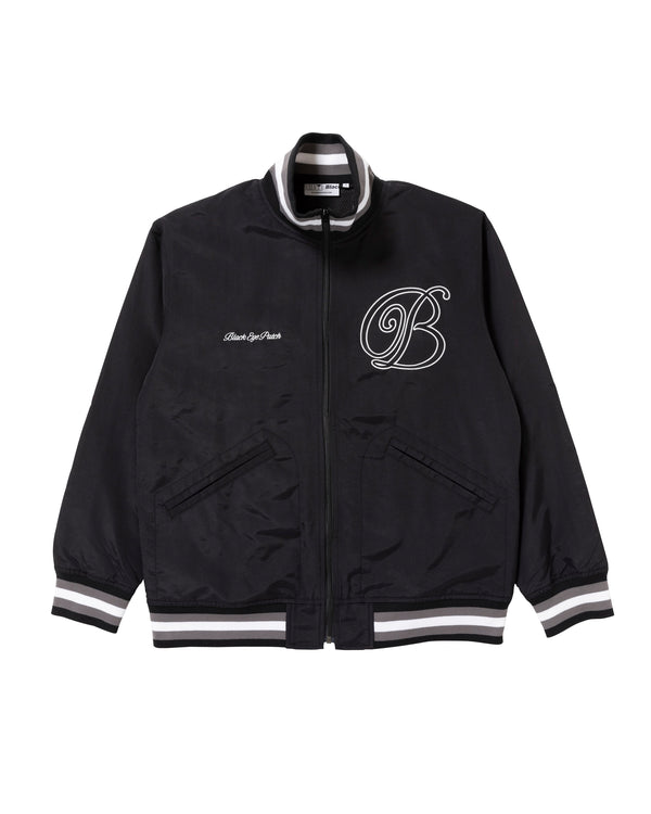 B Emblem Nylon Track Jacket, Black