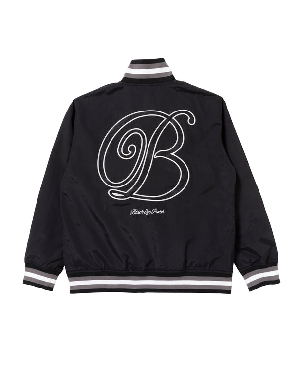 B Emblem Nylon Track Jacket, Black