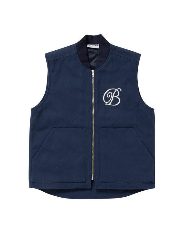B Emblem Duck Vest, Navy