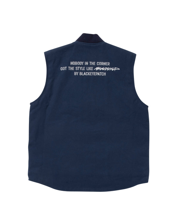 B Emblem Duck Vest, Navy