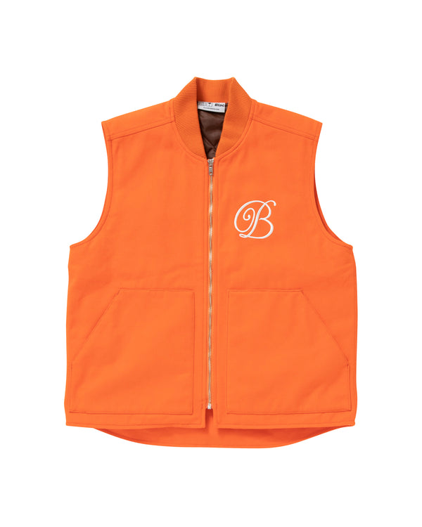 B Emblem Duck Vest, Orange