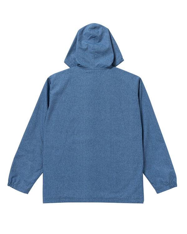 RIPSTOP DENIM HOODED JACKET INDIGO