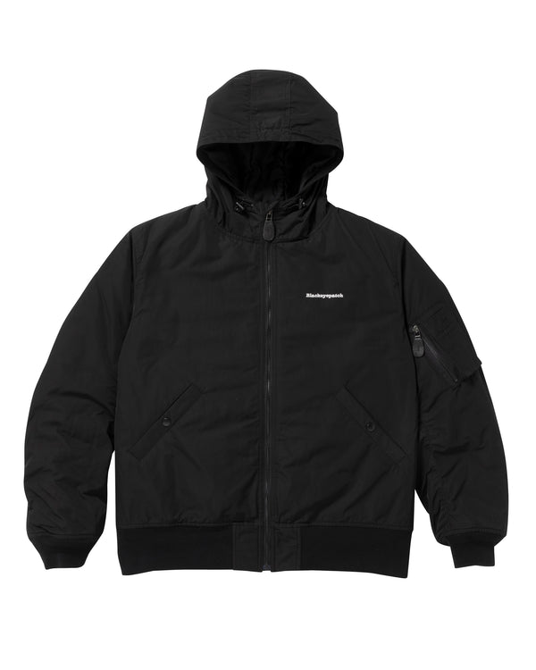 BIG BUSINESS HOODED BOMBER JACKET BLACK